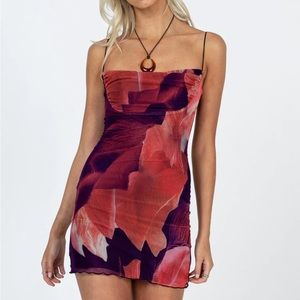 Princess Polly Red & Black Mini Dress